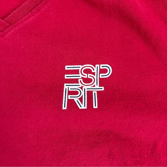 ESPRIT 90s vintage red t-shirt youth Medium or women's XS - Picture 4 of 5